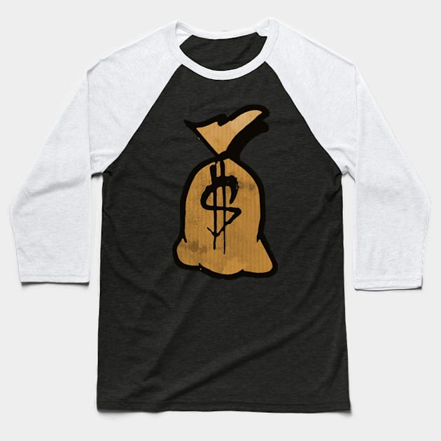 Money Bag Baseball T-Shirt by PH-Design